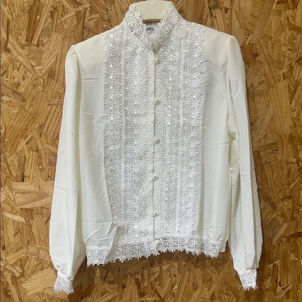 VINTAGE Brownstone Collection Peasant Victorian Elegant Lace Blouse, Never Worn